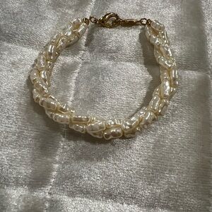Napier Gold Bracelet with Pearl Accents